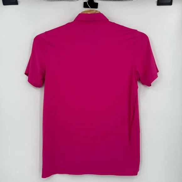 Greyson Men's Large Cayuse Barbie Core Pink Glasseye Short Sleeve Polo NWT - Picture 3 of 8